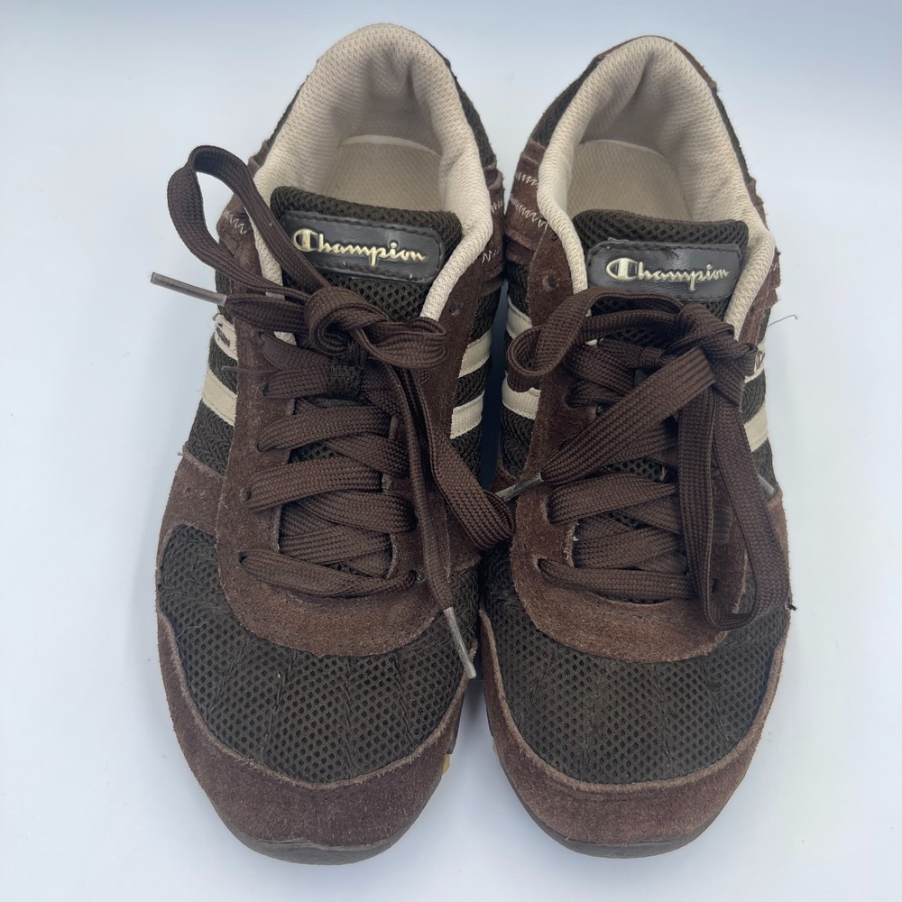 Champion Trail Hiking Shoes Women's Size 7 Brown Suede Mesh Outdoor Sneakers